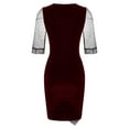 thumbnail image 5 of EGNMCR Women Elegant Cocktail Dresses Sequin Mesh Dress Casual Irregular Hemline Formal Party Evening Dress for Women, 5 of 8