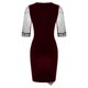 thumbnail image 5 of ICHUANYI Clearance Women Casual V-neck Irregular Sequin Mesh Half Sleeve Dress Evening Dresses(Wine, L) ICHUANYI WER2023080902422, 5 of 8