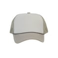 thumbnail image 2 of Top Headwear Blank Trucker Hat - Mens Trucker Hats Foam Mesh Snapback White/Light Grey, 2 of 4