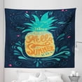 thumbnail image 1 of Tropical Tapestry, Hello Summer Words Pineapple with Hearts Swirls and Teardrop Shapes Background, Fabric Wall Hanging Decor for Bedroom Living Room Dorm, 5 Sizes, Multicolor, by Ambesonne, 1 of 1