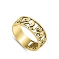 thumbnail image 4 of CHOOSE YOUR COLOR Gold-Tone Elephant Circus Statement Ring .925 Sterling Silver Band Jewelry Female Size 7, 4 of 4