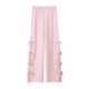 thumbnail image 4 of Odeerbi 5-14 Años Niñas Pajarita Pantalones Casual Color Sólido A Cuadros Verano Cintura Ajustable Con Bolsillo, 4 of 5