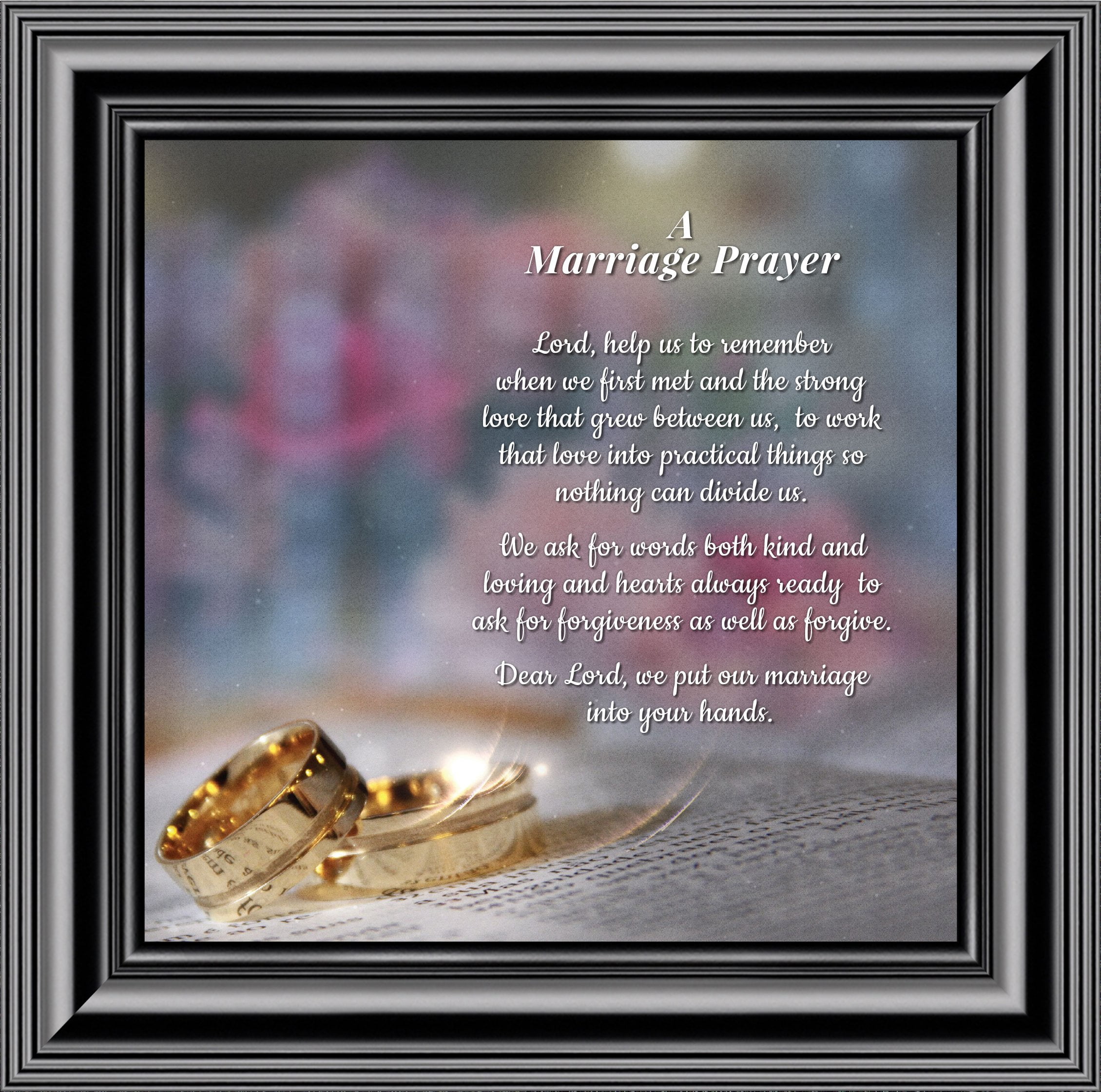 Framed Prayer for Your Marriage Christian Wedding Gift for Bride and 