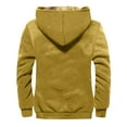 thumbnail image 3 of Qcmgmg Jackets For Men Hoodie Big And Tall Winter Sherpa Lined Jacket Mens Heavyweight Fleece Warm Trucker Hoodies Coat Yellow 7XL, 3 of 3