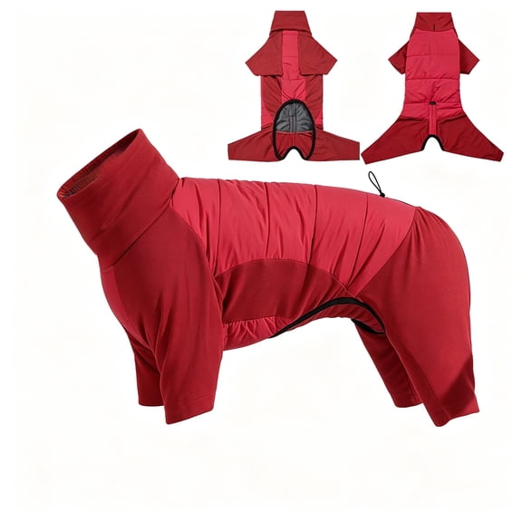 Dog Coat, Warm Full Body Dog Winter Jacket, Windproof Dogs Winter Coat, Turtleneck Dog Snowsuit, 4 Legs Pet Cold Weather Clothes for Small to Large Dogs