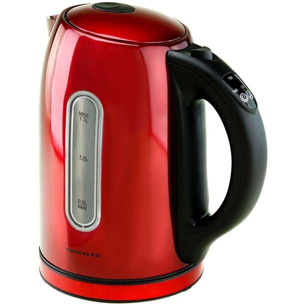 Ovente Electric Kettle 1.7 Liter with 5 Preset Temperature Settings