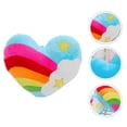 thumbnail image 3 of 1pc Rainbow Heart Shape Plush PP Almohadas de almohada de algodón (patrón aleatorio), 3 of 5