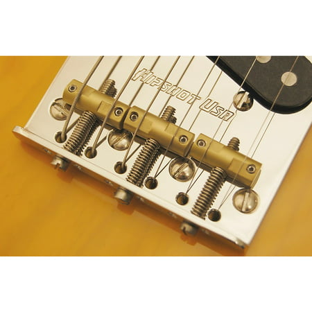 Hipshot Stainless Steel Tele Bridge 4-Hole Mount With Compensated Saddles
