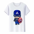 thumbnail image 1 of Ropa de dibujos animados de Disney, camiseta de Capitán América para niños, camiseta de verano, camisetas de manga corta con luz LED para niñas, camisetas para niños pequeños White6T Gao Jinjia LED, 1 of 2