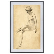 SAFAVIEH Easy Elegance 24 in. x 36 in. Framed Wall Art, Antique Ivory/Black