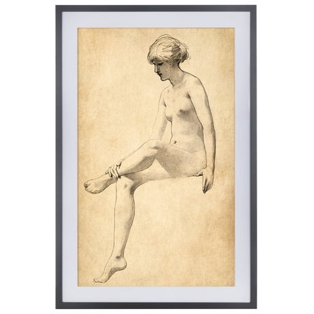 SAFAVIEH Easy Elegance 24 in. x 36 in. Framed Wall Art, Antique Ivory/Black