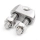 thumbnail image 2 of Juego de 12 bridas de acero inoxidable para cable de metal de 6 mm de diámetro (M6) TUNC Sencillez, 2 of 4