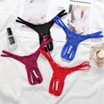 thumbnail image 2 of Sexy Femmes Pearl Massuge Slips Broderie Creuse G-String Culotte String Mode Papillon, 2 Pcs Rouge, 2 of 4