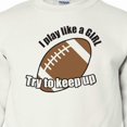 thumbnail image 3 of Inktastic Football Like a Girl Youth Sweatshirt, 3 of 4