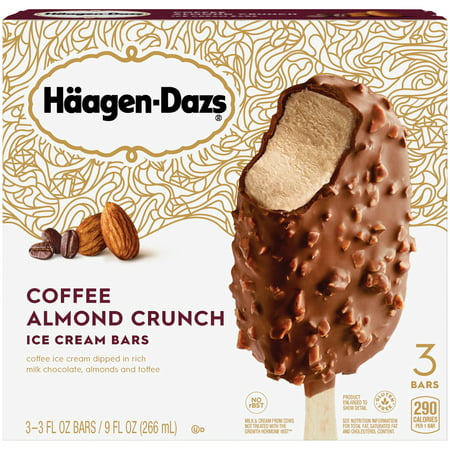 HAAGEN-DAZS Coffee Almond Crunch Ice Cream Bars 3 ct (Best Haagen Dazs Flavor)