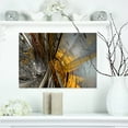 thumbnail image 1 of Fractal Rayures Connectées Jaunes - Impression sur Toile Abstraite, 1 of 3