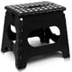 thumbnail image 1 of Taburete plegable para pies, taburete plegable de plástico ligero para niños, cocina, baño y sala de estar (negro), 1 of 5