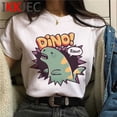 thumbnail image 5 of Linda camiseta de dinosaurio, camiseta con estampado femenino, tumblr 2021, camisetas vintage para parejas, camiseta blanca, ropa para parejas, 5 of 5