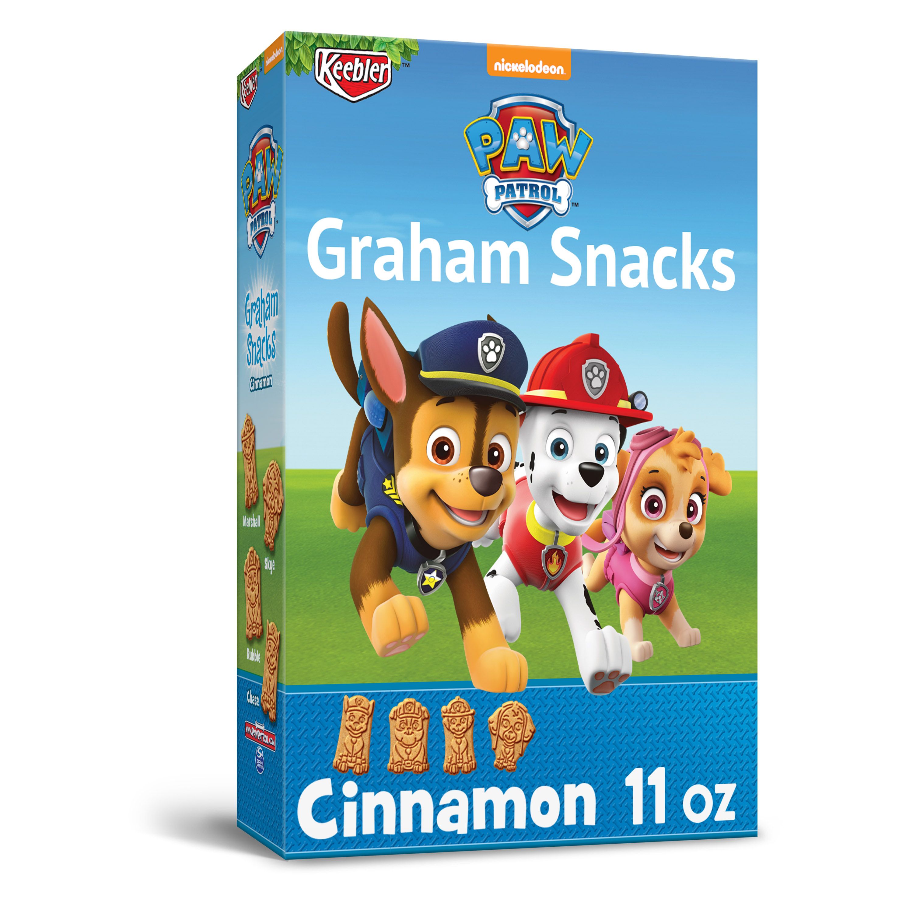 Kellogg's PAW Patrol Graham Snacks, Cinnamon, Made with Whole Grain