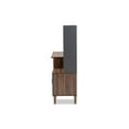 thumbnail image 4 of Baxton Studio Jaeger Modern and Contemporary Two-Tone Walnut Brown and Dark Grey Finished Wood Storage Desk with Shelves, 4 of 6