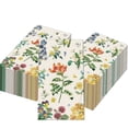 thumbnail image 1 of OUSITAID 100 Pcs Serviettes en Papier Fleur Rétro Serviette d'Invité Florale Réutilisable Serviette à Main Décorative pour Fête Dessert Dîner Serviettes Absorbantes Imprimé Fleur Aquarelle Vintage, 1 of 10