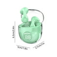 thumbnail image 4 of Sentmoon Écouteurs à Réduction de Bruit Écouteurs Écouteurs Sans Fil Étui de Chargement Transparent Oreille Sport Écouteurs Bluetooth, 4 of 8
