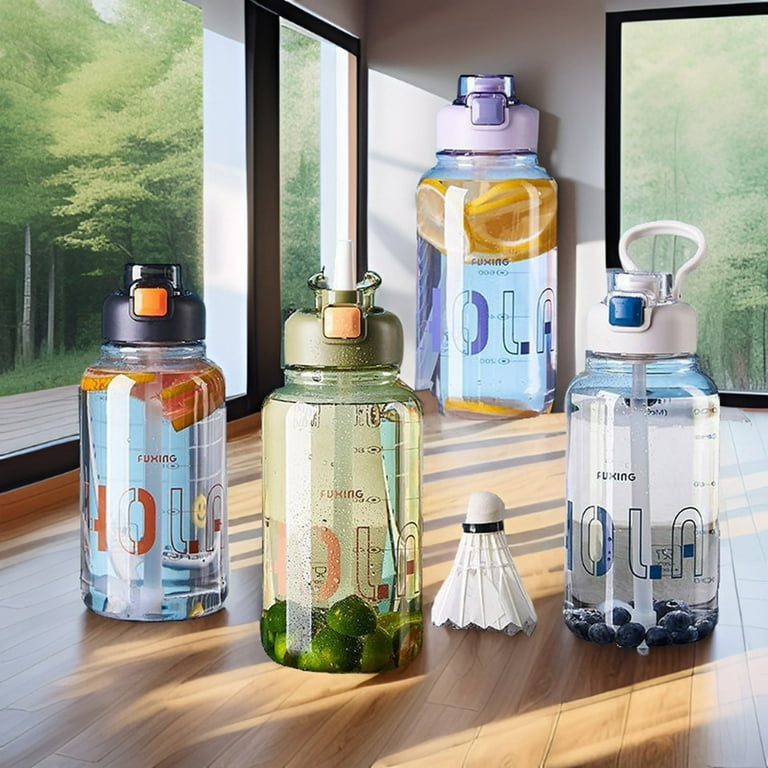 Lilixerw Clearance 1300ml Water Bottle,with Straw,Large Capacity