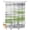Sage Green, variant on Split Shower Curtain for Transfer Bench, Gray White Fabric Shower Curtains for Bathroom, Vintage Country Abstract Gradient Mottled Tub Sliding Transfer Bench Waterproof Bath Curtains 72"x72"