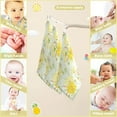 thumbnail image 5 of GZHJMY Baby Gauze Towels for Kids Soft Handkerchief Newborn 100% Cotton Yellow Chamomile Flowers Millet Absorbent 12x12 Inch 3 Pack, 5 of 7