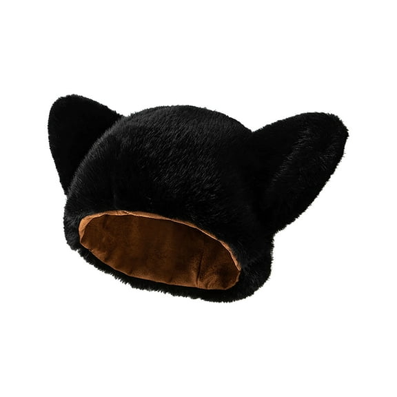 LIZENG Clearance Women’s Winter Plush Hat Cute Cat Ear Design Lightweight Soft Warm Faux Fur Cap for Cold Weather and Outdoor Use