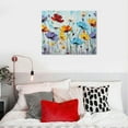 thumbnail image 3 of COMIO Colorful Flower Wall Art Floral Picture Canvas Posters Print Modern Abstract Artwork Framed For Living Room Bedroom Wall Painting Home Decor - 20x16 Inch, 3 of 3