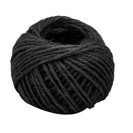 Household Feast Jute Handmade Gift Packing String Yarn Black 2mm Dia 33 ...