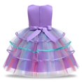 thumbnail image 5 of PEYAN 3-10T Dress for Girls Unicorn Costume Pageant Princess Party Birthday Knee Length Dance Gown Dresses Xmas, 5 of 10