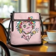 thumbnail image 3 of HELLHERO Cute Rainbow Axolotl Printed Crossbody Bag, Womens PU Leather Shoulder Bag, Waterproof Lightweight Purse for Daily Dating and Storage, 3 of 7