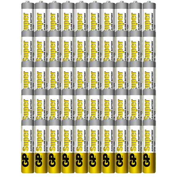 GP 27A 12V Super High Voltage Alkaline Battery , 50 batteries, Bulk