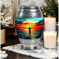 thumbnail image 6 of SABURIAL Fishing Urn - Memorial Funeral Urn - Tiny Urns For Human Ashes Adult Man - Decorative Burial Urns - Combo Of 10 Inch & 3 Inch, 6 of 7