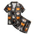 thumbnail image 5 of OJSFQUFP Girls Shorts Set Toddler Short Sleeve Print Shirts Tops Pants Outfits Button, 5 of 6