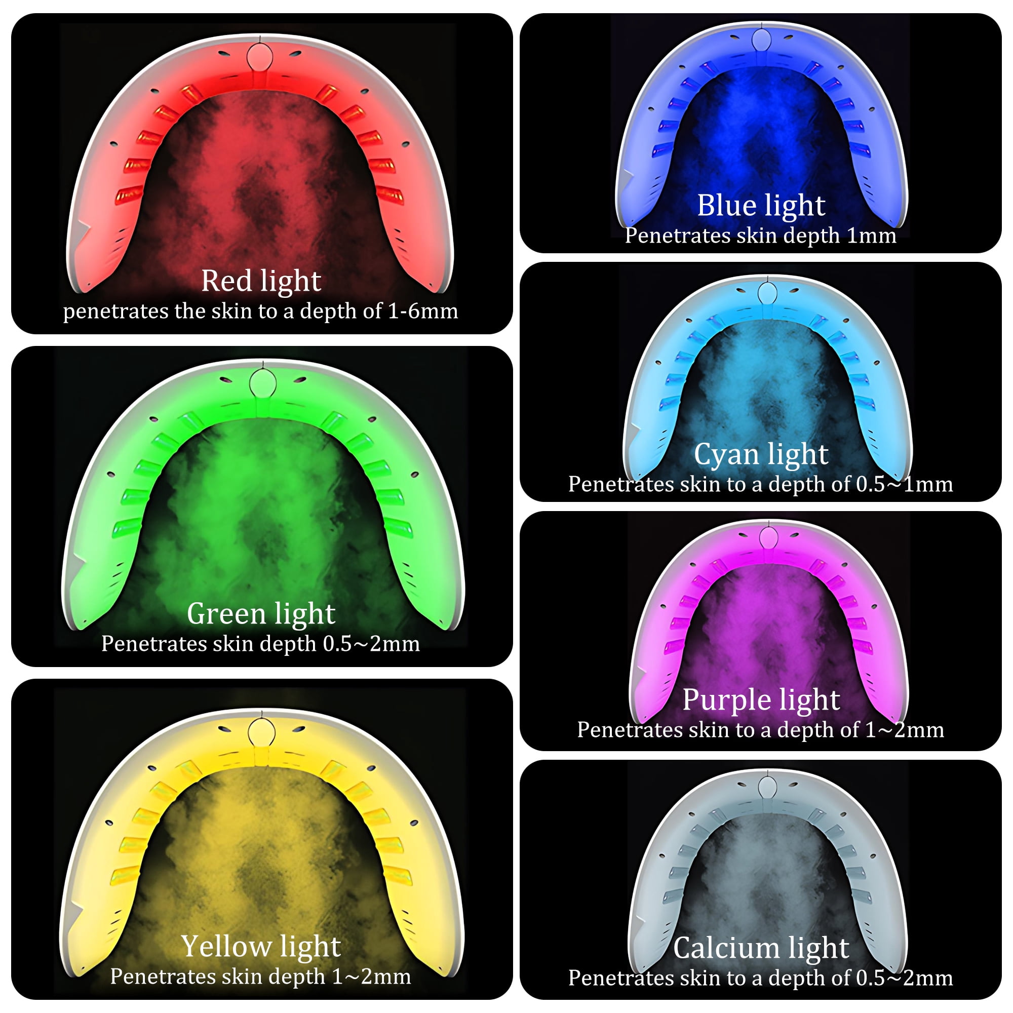 INSMART LED Light Therapy Mask, 7 Colors Foldable Facial Skin Care Device with Nano Steamer