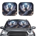thumbnail image 2 of Windshield Sun Shade, Dragon Colorful Moonlight Foldable Car Sun Shade Windshield for Front, 2 Pieces, 2 of 7