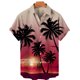 thumbnail image 3 of Camisa de manga corta con estampado 3D de árbol de coco para hombre, estilo hawaiano, para vacaciones en la playa, holgada, de talla grande, para verano de 2024, 3 of 5