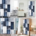 thumbnail image 6 of Navy Blue Black Fabric Shower Curtain Ombre Modern Abstract Washable Shower Curtains for Bathroom, Waterproof Bath Curtain with Hooks Home Decor 72x84in, 6 of 8