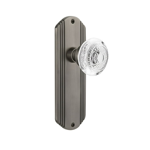Nostalgic Warehouse 750710 Deco Single Dummy, Surface Mounted, Antique Pewter
