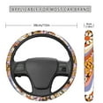 thumbnail image 3 of Renewold Auto Car Steering Wheel Cover Universal 15 Inch Diameter Non-slip and Comfortable for All Seasons, Hippie Flower Daisy, 3 of 6