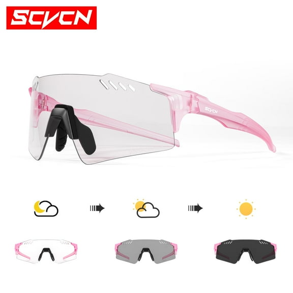 SCVCN Outdoor Photochromic Sunglasses Sports Bike Cycling Glasses Man MTB Climbing Glasses Women Driving Bicycle Eyewear