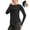 *Black, variant on Women's Long Sleeve Crew Neck Active Top, Casual Workout Tunic with Thumb Holes Green,Women's Plus L