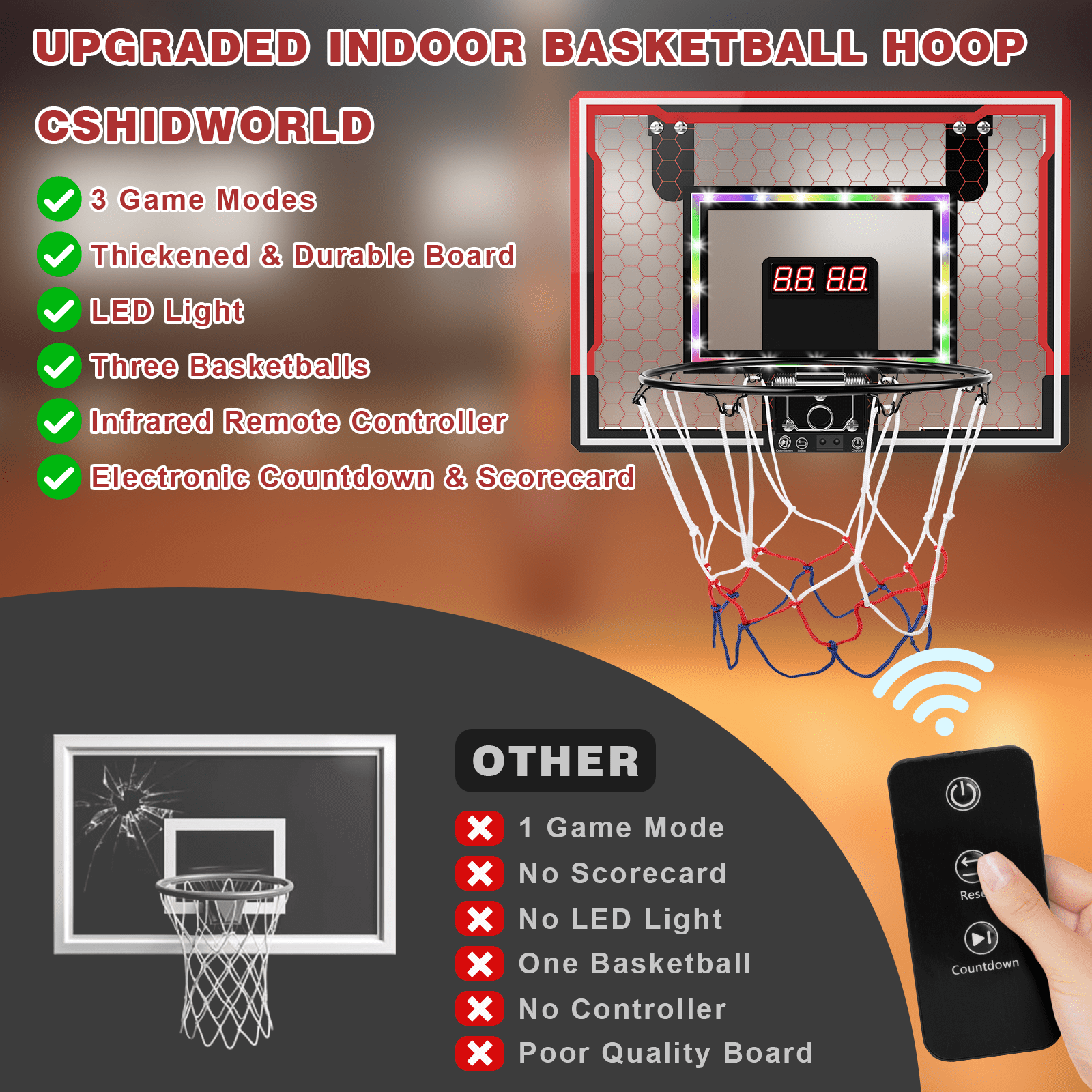 Basketball Hoop Indoor For Kids-Over The Door Mini Armenia