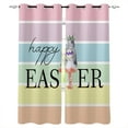 Blackout Room Darkening Curtains, Easter Watercolor Bunny Holding Egg