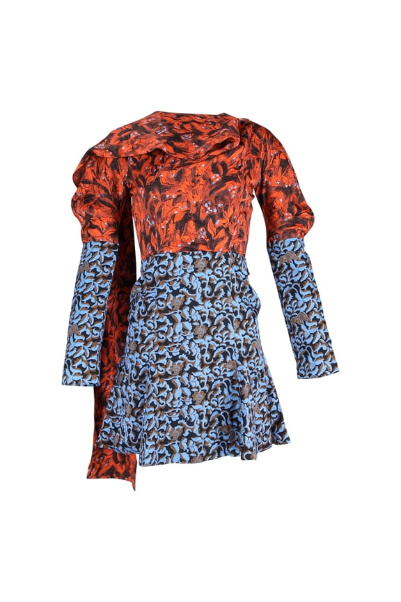 Pre-Owned Christian Dior 2016 Printed Mini Dress in Multicolor Viscose