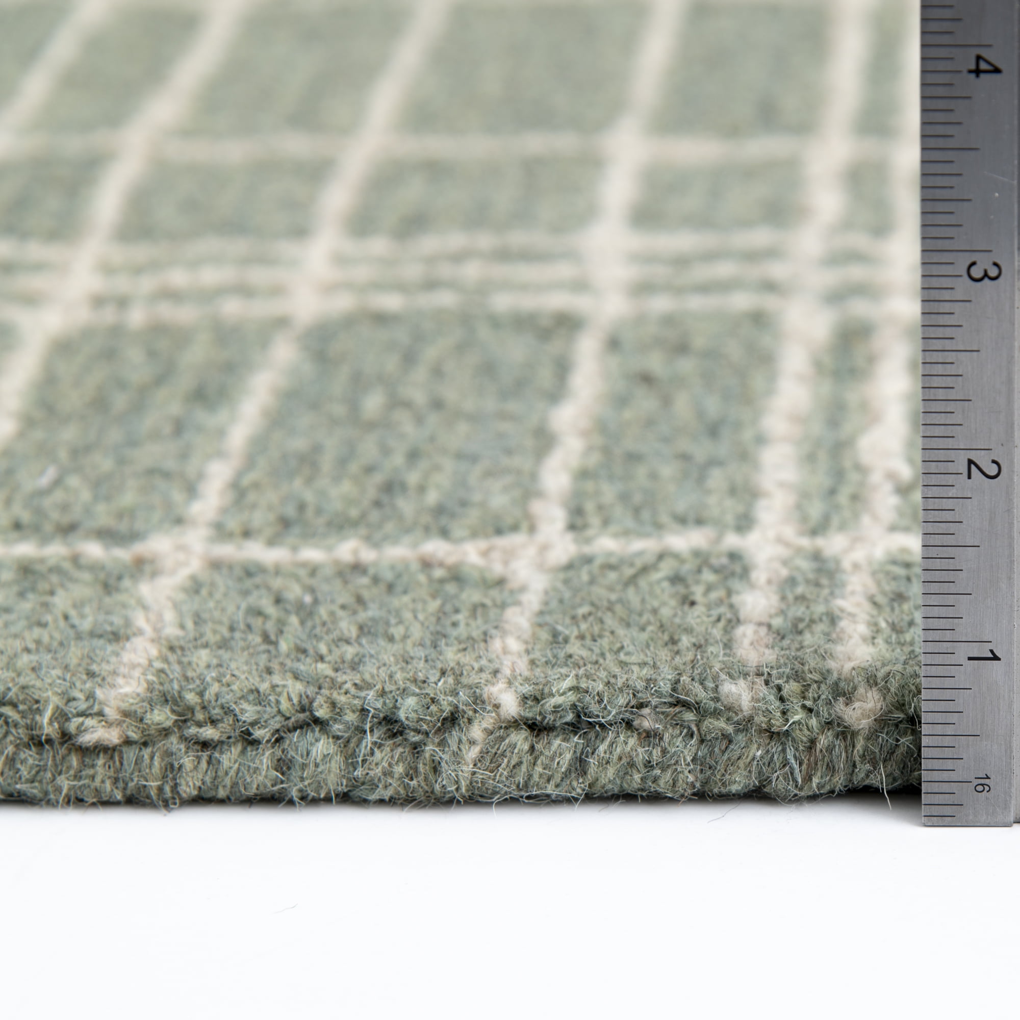 Better Homes & Gardens Green Plaid Wool Indoor Area Rug, 7'10"x9'10"