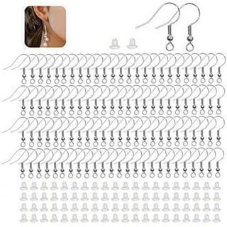 Earring Hooks Silver 120PCS, Hypoallergenic Stainless Steel Earring Hooks  Dangle Wires Earring Fish Hooks for Jewelry Making, Earring Making Supplies  with Clear Earring Backs and Jump Rings : : Fashion